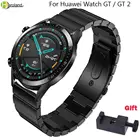 Браслет 22 мм ремешок для часов из нержавеющей стали для Huawei Watch GT 2 46 мм быстросъемный для Samsung Gear S3 ремешок для часов браслет + инструмент