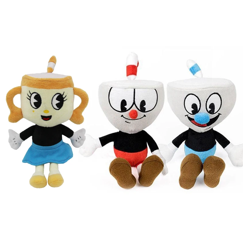 Cuphead игра Mugman Mecup и Brocup плюшевые игрушки 20 см