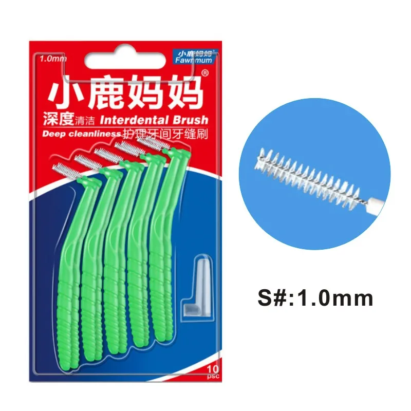 1.0mm 10pcs L Форма межзубная щетка с Уход за полостью рта Отбеливание Зубов Зубной Палочки зубная, Ортодонтическая зубная Палочки s Пластик - Цвет: 1.0mm 10pcs