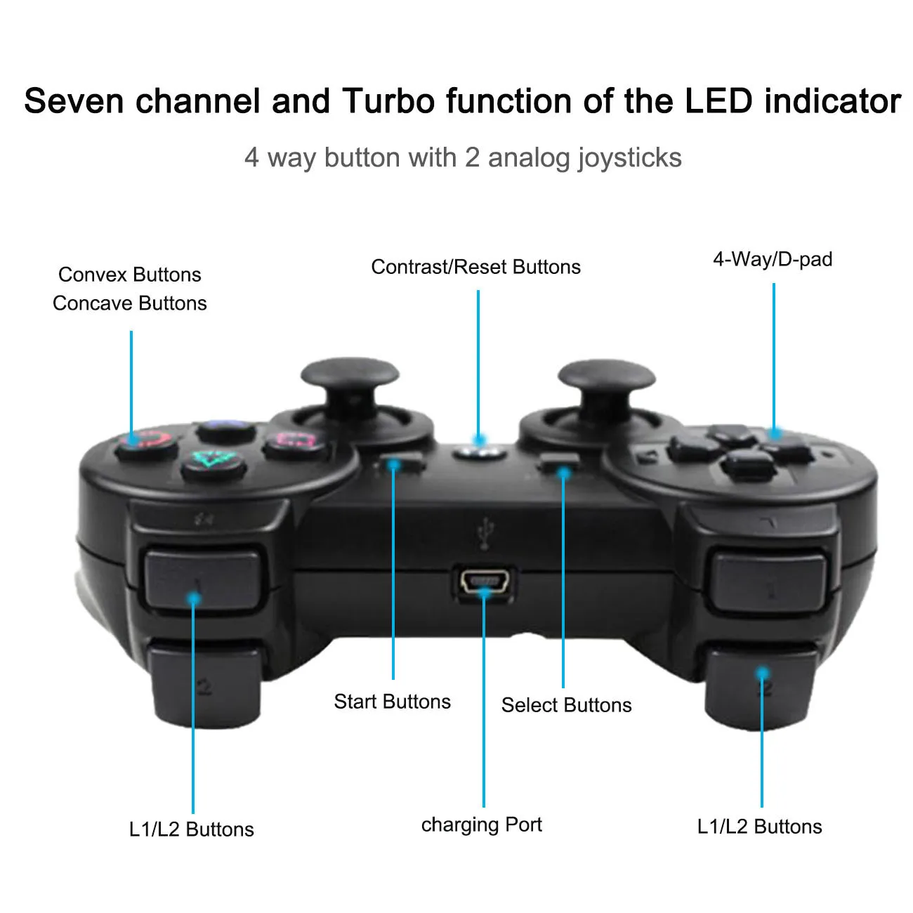 Беспроводной Bluetooth геймпад для SONY PS3 джойстик консоль игровой контроллер игр 3