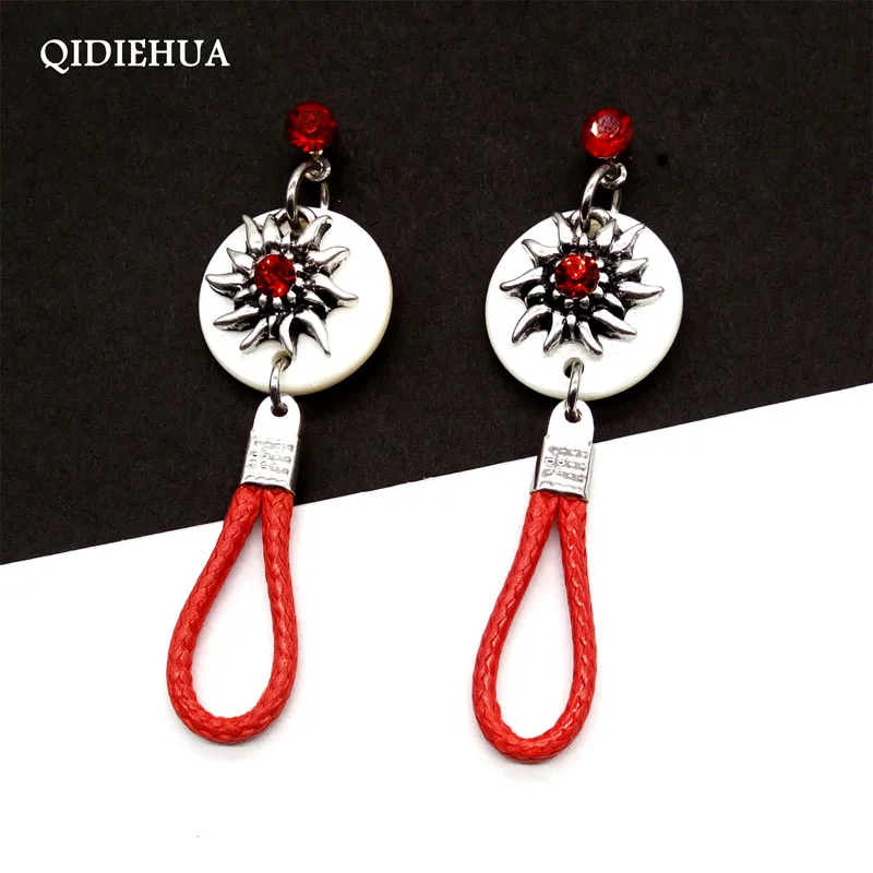 Серьги-подвески женские серебристые с цветами | Украшения и аксессуары