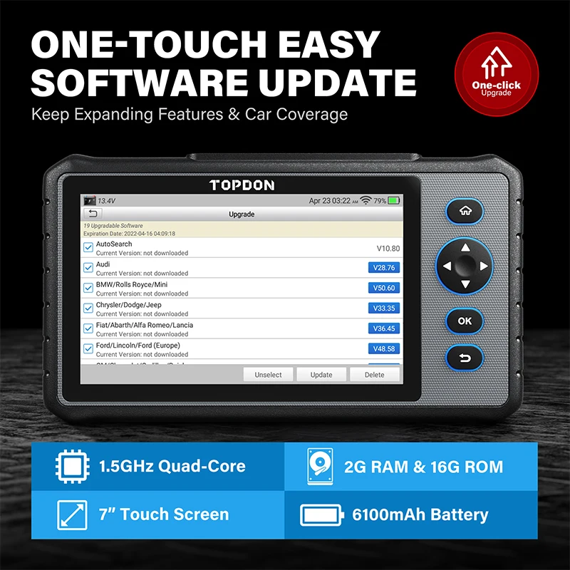 Диагностический сканер OBD2 TOPDON ArtiDiag800 инструмент для полной диагностики