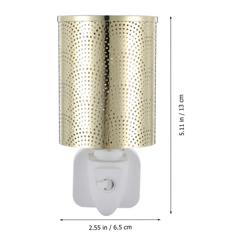 

1pc Stylish Practical Creative Hollow Round Shape Light Fragrance Lamp For Indoor Home