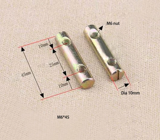 Двойная гайка для мебели M6 M8 с двумя отверстиями крестовая детей детская