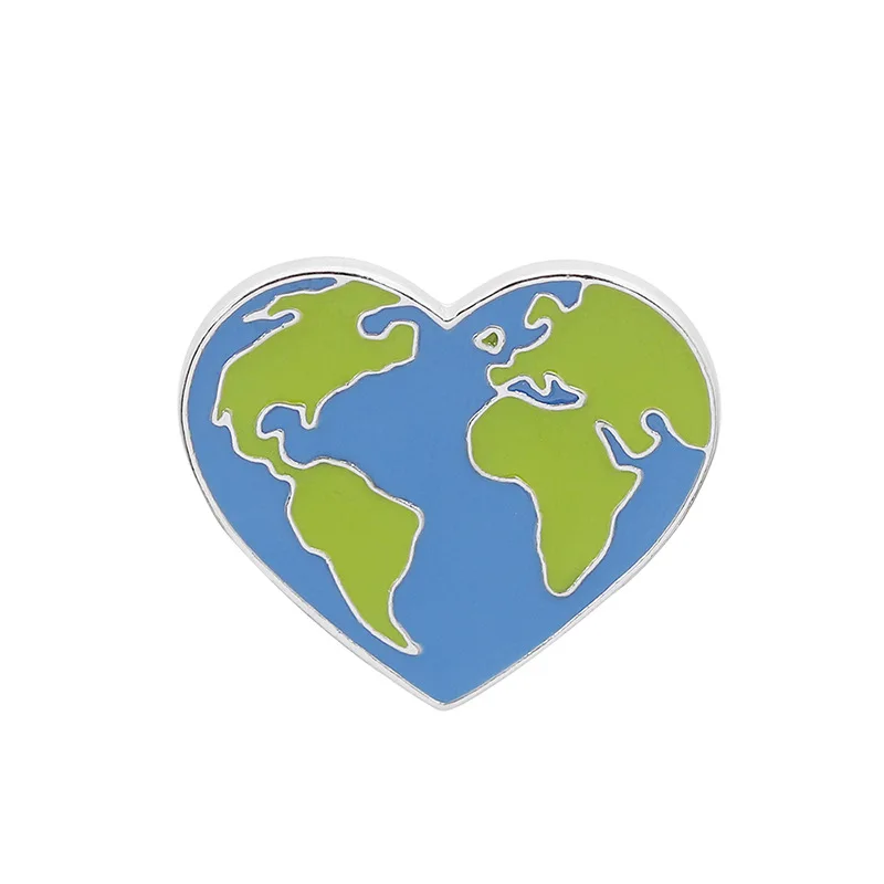Распродажа креативная эмалированная брошь в виде мультяшной любви земли