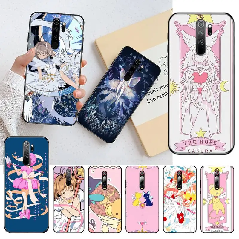 Sakura Card Captor Cardcaptor TPU черный чехол для телефона Корпус Redmi Note 8 8A 8T 7 6 6A 5 5A 4 4X 4A Go