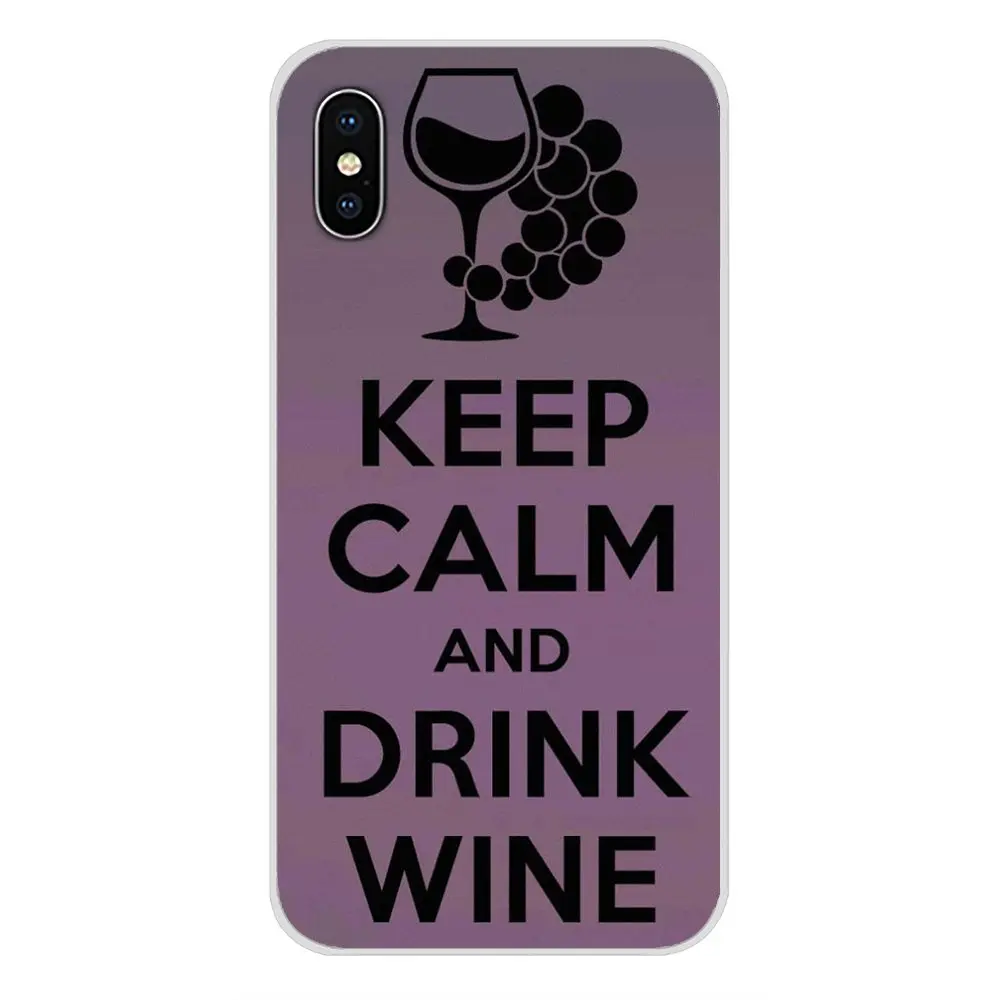 Прозрачный чехол из ТПУ сохраняющий спокойствие и напиток вино для sony Xperia Z Z1 Z2 Z3 Z5