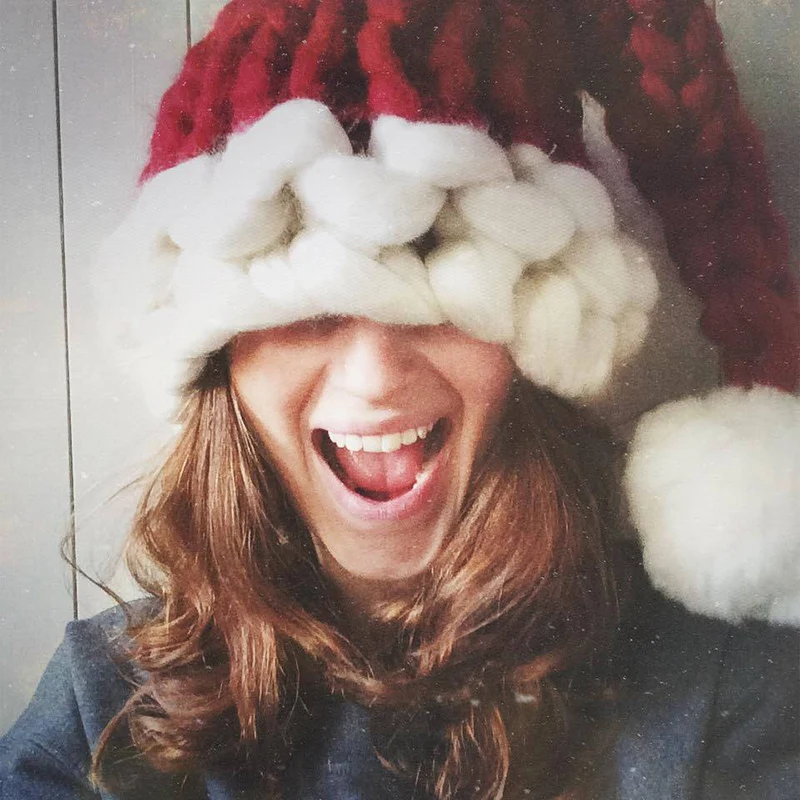 

Рождественские шапки для детей, женская шапка, вязаная зимняя теплая шапка с Санта-Клаусом, для детей и взрослых, новогодвечерние