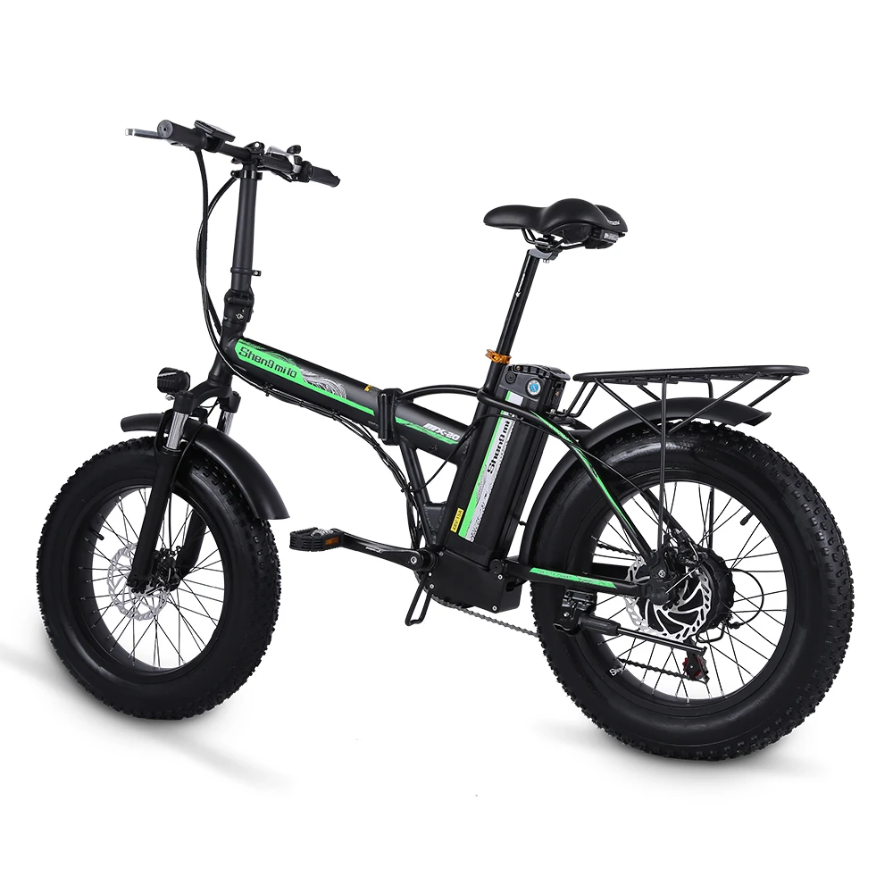 Kaufen Shengmilo 500W 4,0 Fett Reifen Elektrische Fahrrad Beach Cruiser Bike Booster Bike 48v Lithium-Batterie Folding Mens Frauen Der Ebike