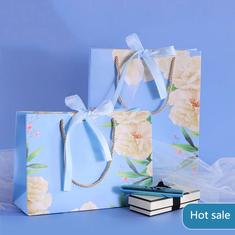 

1PC New Fashion Oil Painting Style Lauder Peony Gift Bag Wedding Party Candy Cake Jewelry Packaging Bag Birthday Party Gift Bag