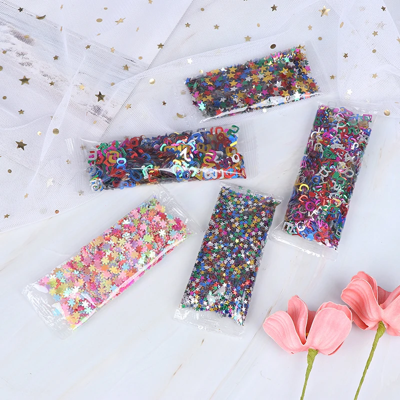 10 г/упак. микс цвета Макаруны пайетки для рукоделия блестящая Звезда Сердце