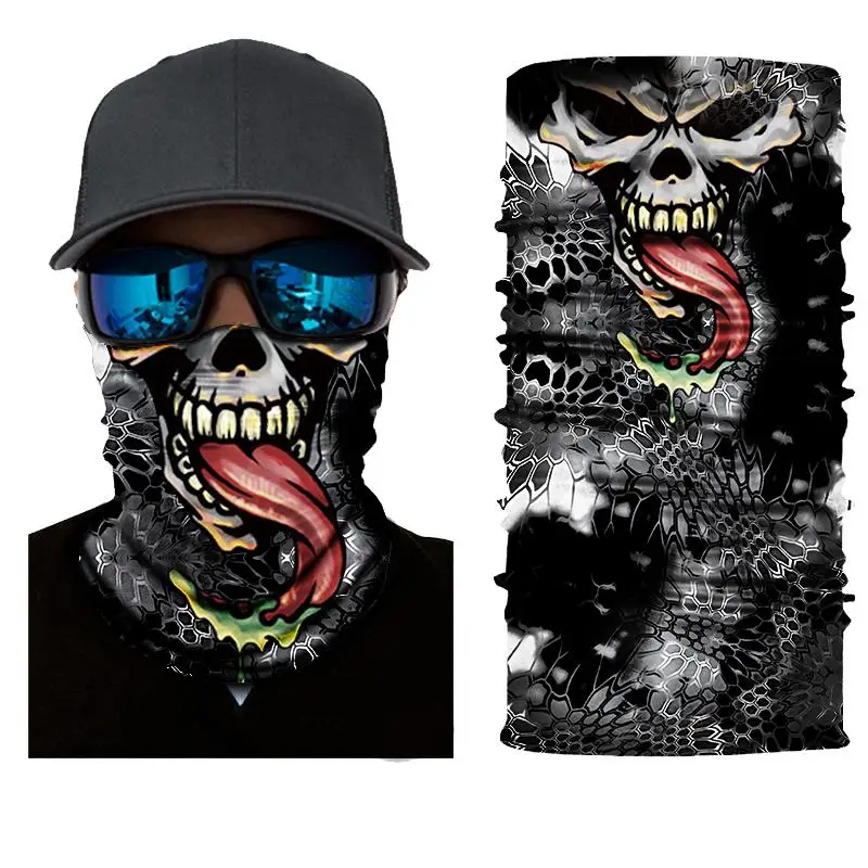 New Biker Balaclava Scary Masque Face Shield Unisex Mask Skull Mascarilla Mascara Riding Neck Protect Motorcycle | Автомобили и