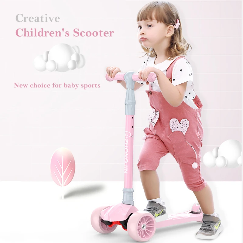 Детские блестящие детские скутеры четырехколесный детский баланс автомобиля
