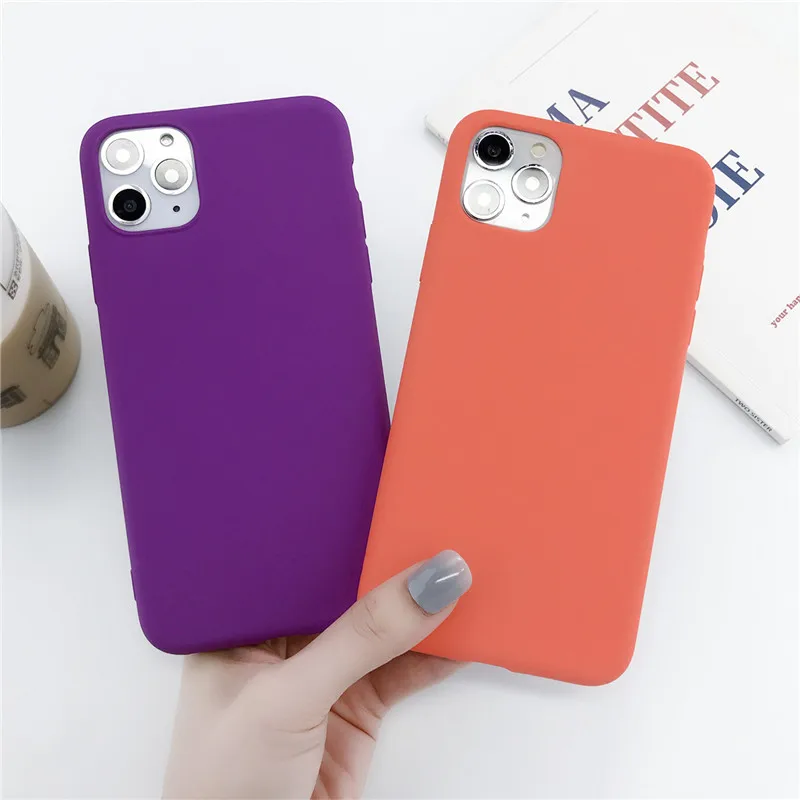 Moskado сплошной цвет мягкий TUP матовый чехол для телефона iPhone 7 8 6 6s Plus оболочка 11 Pro Max