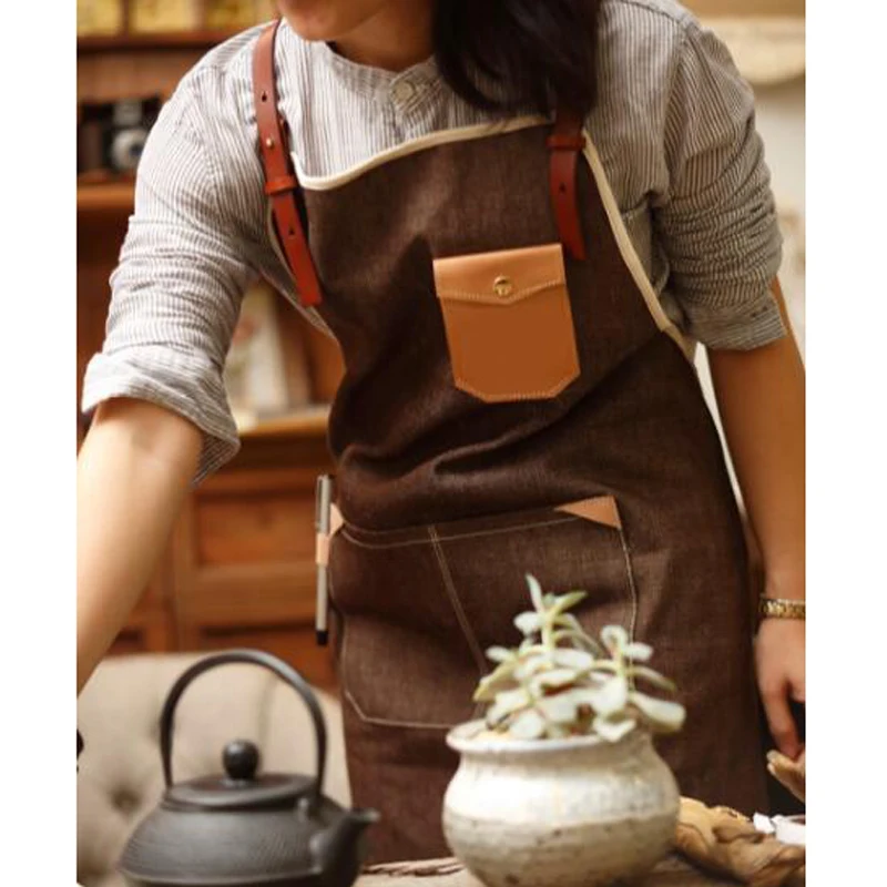 2020 фартук для женщин и мужчин брезентовый барбекю хлопковый выпечки пожилых