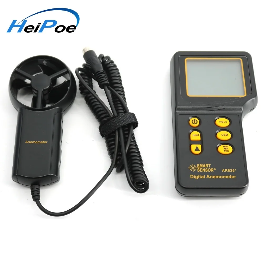 AR826 + 2 шт./лот умный датчик расхода воздуха Анемометр измеритель скорости ветра