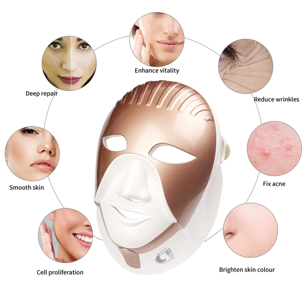Новейший стиль светодиодная маска для лица фотон красный светильник терапия