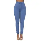 Винтажные женские джинсы для женщин, женские джинсы с высокой талией, синие повседневные узкие брюки, корейские уличные джинсовые штаны, леггинсы