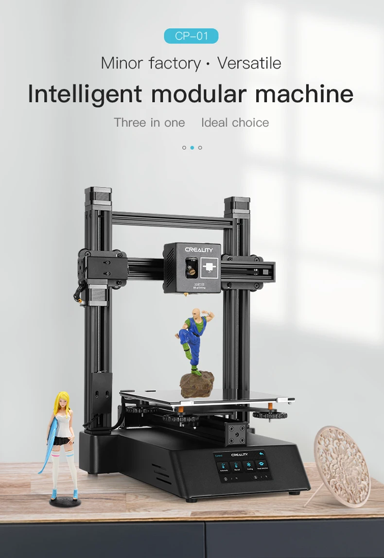 CREALITY 3d принтер CP-01 практическая три в одном Модульная Машина, 3D печать лазерная гравировка и ЧПУ функция резки