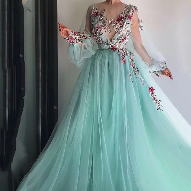 Вечернее платье с длинными рукавами Вечерние платья Robe De Soiree Торжественные для