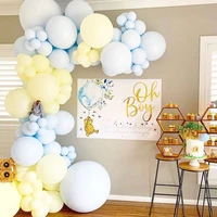 macaron balloons arch set yellow blue balloon garland baby baptism shower adult child birthday theme party balloons decoration
