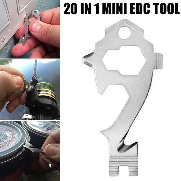 Нержавеющая сталь карманный инструмент 20 в 1 мульти функциональный гаджет для