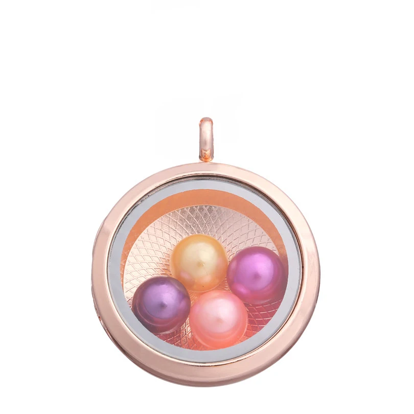

10pcs/lot Round Rhinestone Glass Photo Locket Pendant For Memory Glass Living Floating Locket Necklaces Women Party Gift Jewelry