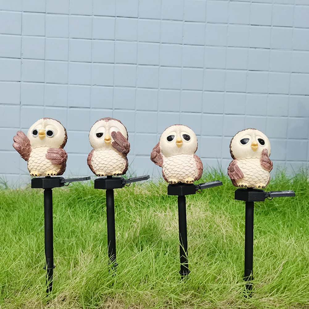 

Solar Powered Garden LED Lights Owl Animal Lawn Ornament Outdoor Waterproof Decoration Solar Owl Landscape Lamp Christmas Lights