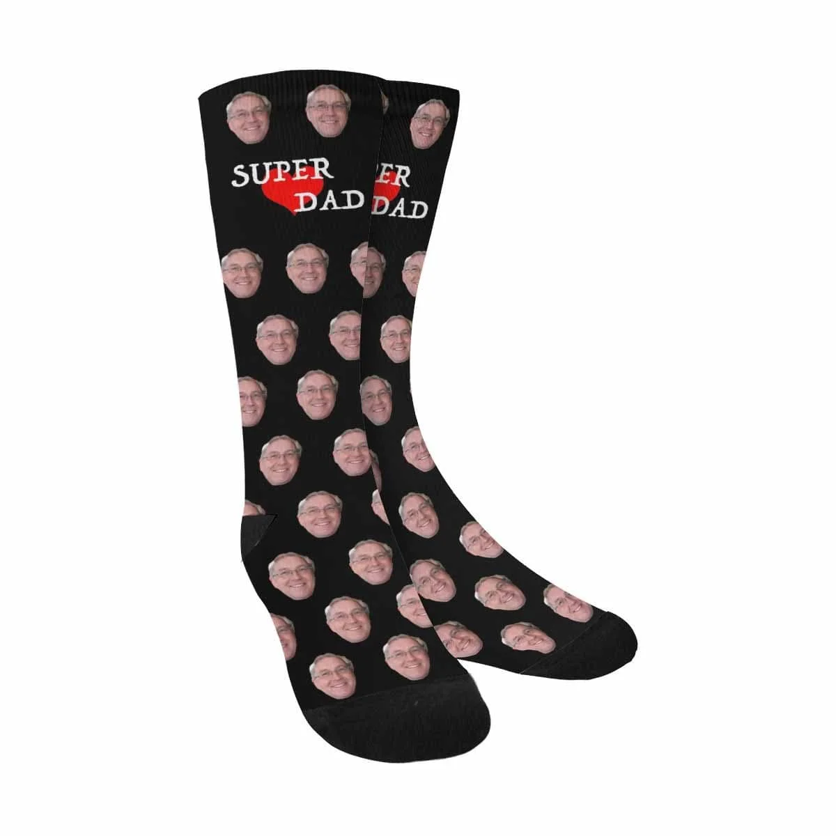 

Custom Face Love Super Dad Sublimated Crew Socks