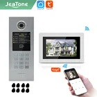 Видеомонитор Jeatone Tuya smart, Wi-Fi, 7-дюймовый дверной звонок, видеодомофон, поддержка IC-карты, пароль для большого здания, 8771287202S-K