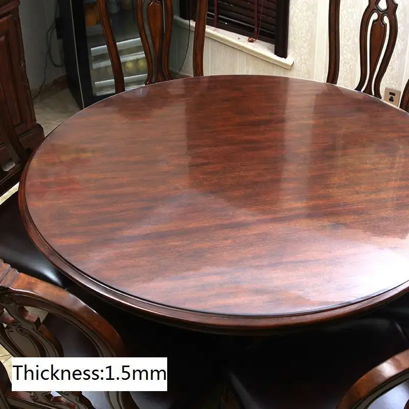 Прозрачная Круглая скатерть Tafel Kleed круглые скатерти из ПВХ для стола | Дом и сад