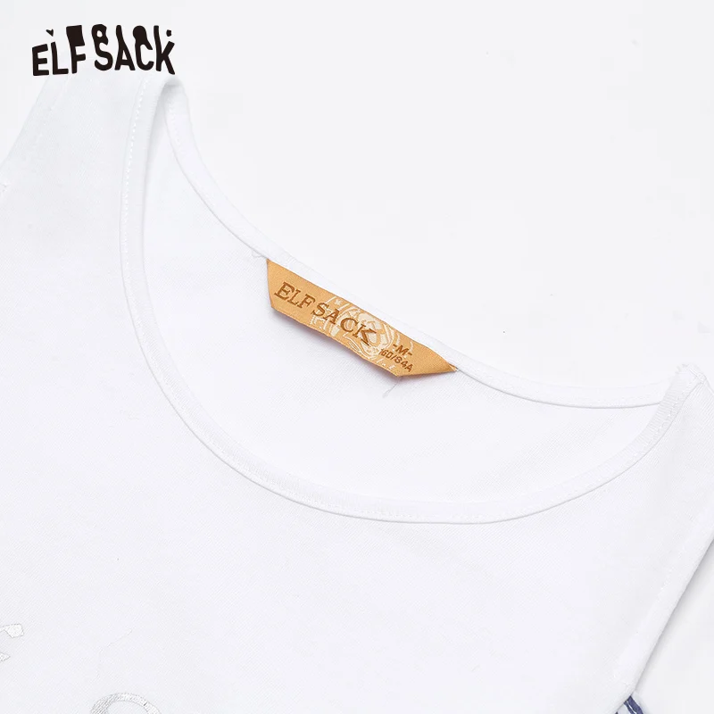 Женское Повседневное платье ELFSACK голубое клетчатое с цветными блоками и бантом