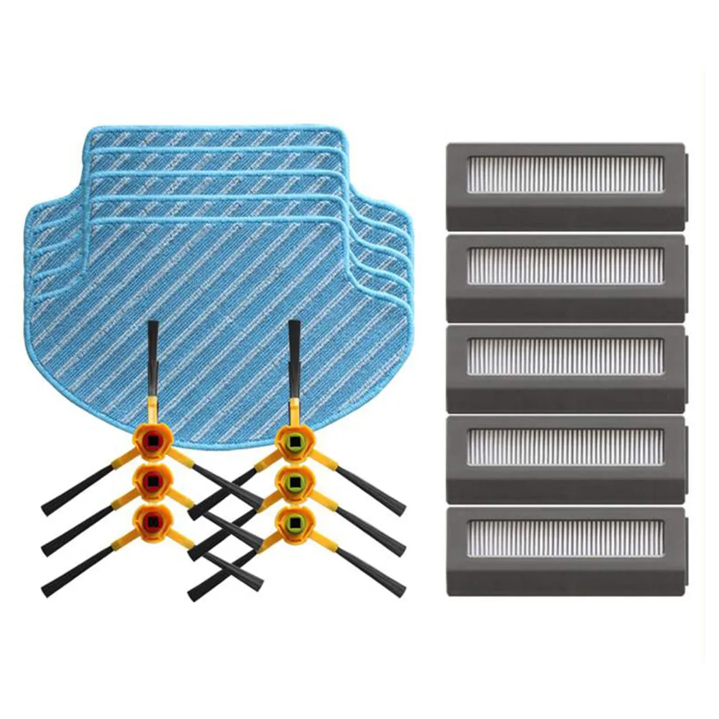 

16Pc Filter Side Brush Mop Cloth Kit For Ecovacs Deebot N78 Vacuum Cleaner Parts Household Cleaning Tools
