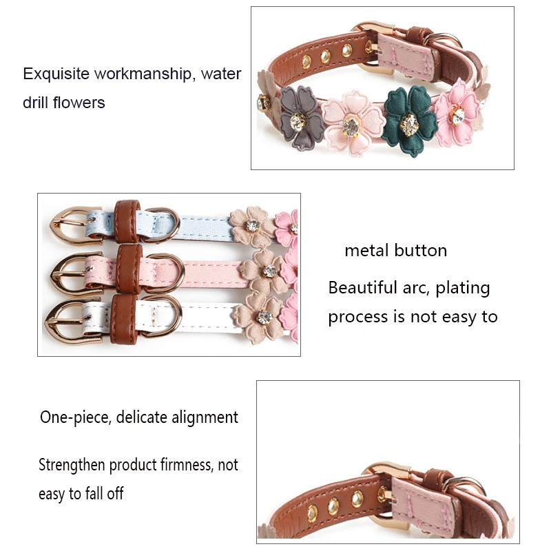 Ошейник для собаки регулируемый ошейник милой кошки из искусственной кожи