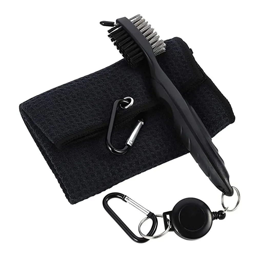 Набор щеток и полотенец для гольф клуба комплект очистки клюшек с зажим петли