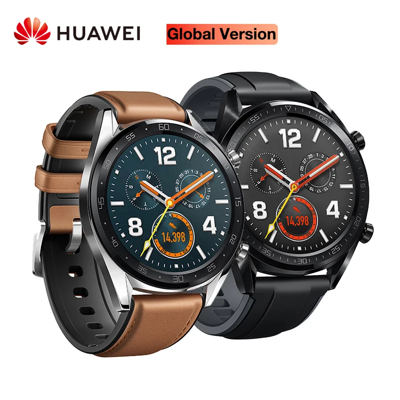 Глобальная Версия смарт часы HUAWEI GT водонепроницаемый трекер сердечного ритма