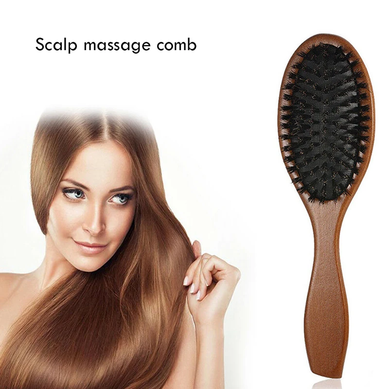 Щетка для волос с деревянной ручкой инструмент укладки массажная Расческа