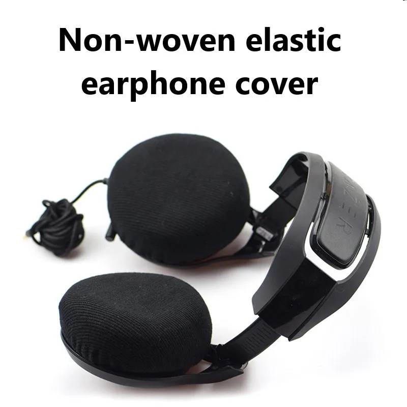 

Non-woven elastic earphone cover replacement earpads cushion Washable Internet Cafe Headphone cover for universal headphone