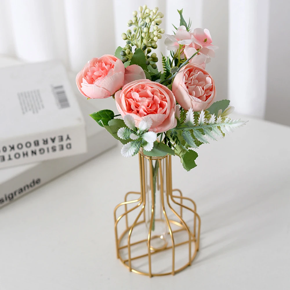 

Bride Sweet Pure Artificial Peony Flower European Fake Flower Wedding Party Home Room Autumn Decor Bouquet Wreath Scrapbook