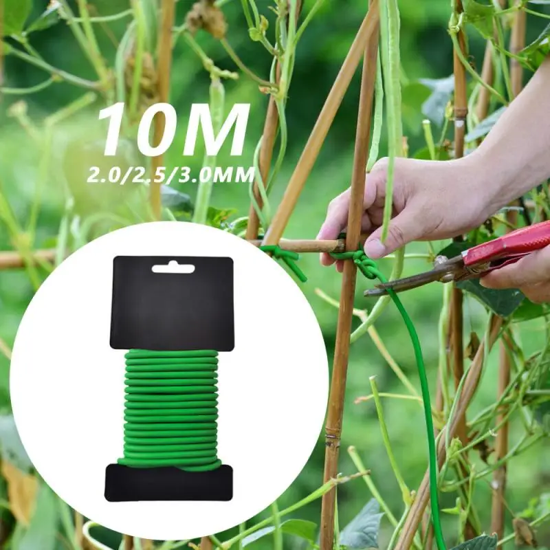 

Plant Twist Ties Garden Wire Heavy Duty Green Coated Plant Twist Tie Garden Training Wire Bonsai Outlet Wire For Holding Branch