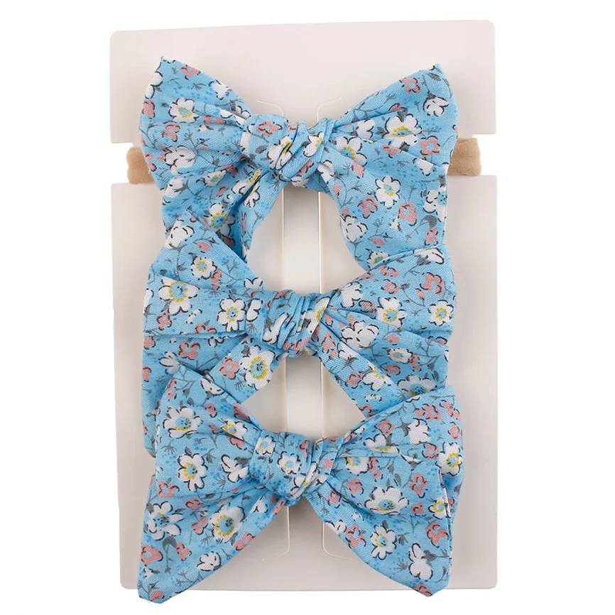 Аксессуары для волос повязка на голову 3 шт. Детская с цветочным принтом девочек