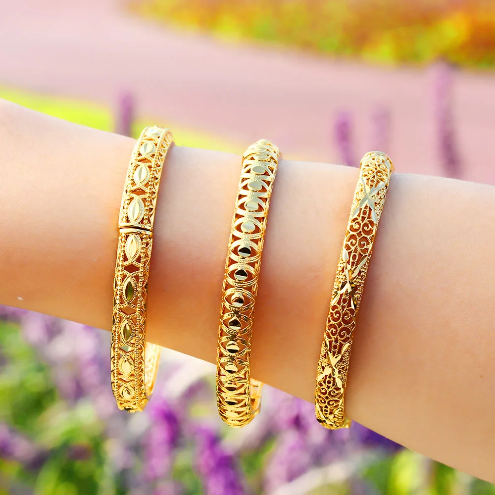 Исламские мусульманские модные золотые роскошные женские браслеты Ближний