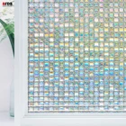 3D Window Privacy Film Радужная оконная пленка Статическое стекло цепляется за стекло Домашние наклейки с контролем тепла Анти-УФ наклейки на окна Мозаика