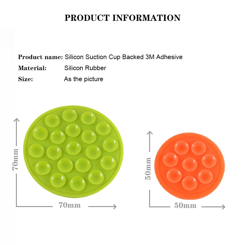 High Quality Silicon Suction Cup Backed 3M Adhesive Easy Sticker Non Slip Mat Rubber Sucker Anti Pad | Дом и сад