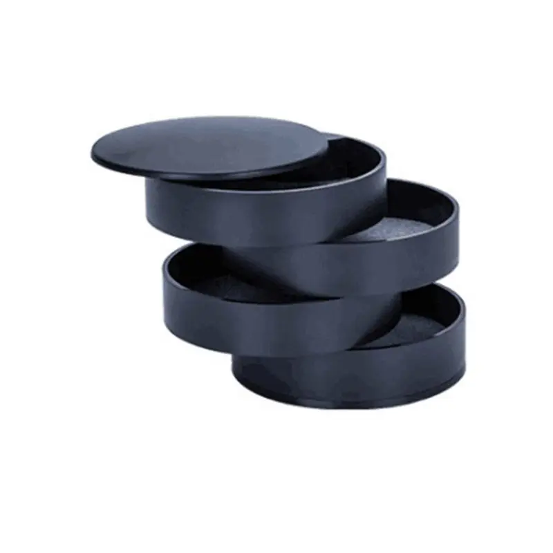 360 градусов поворотный 4 Слои ящик для хранения ювелирных изделий держатель