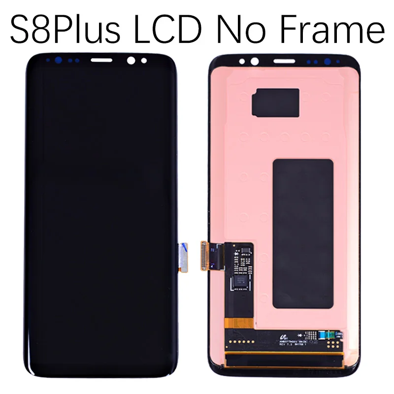 Oригинал AMOLED для самсунг S8 LCD дисплей сенсорный экран планшета замена для SAMSUNG GALAXY S8 плюс дисплей SAMSUNG S8 экран - Цвет: S8P Black No Frame
