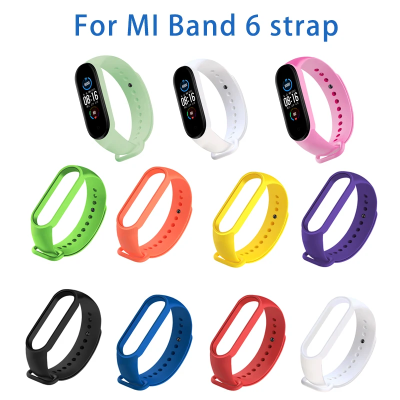 

Сменный ТПУ твердый ремешок для Mi Band 6 силиконовый ремешок цветной ремешок для смарт-часов для Xiaomi браслет 6 наручные Ремешки