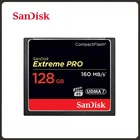 Оригинальная карта памяти SanDisk Extreme Pro 32 Гб 64 Гб 128 ГБ CF карта Ультра высокая скорость 160 МБс.с флэш-карта для HD камеры