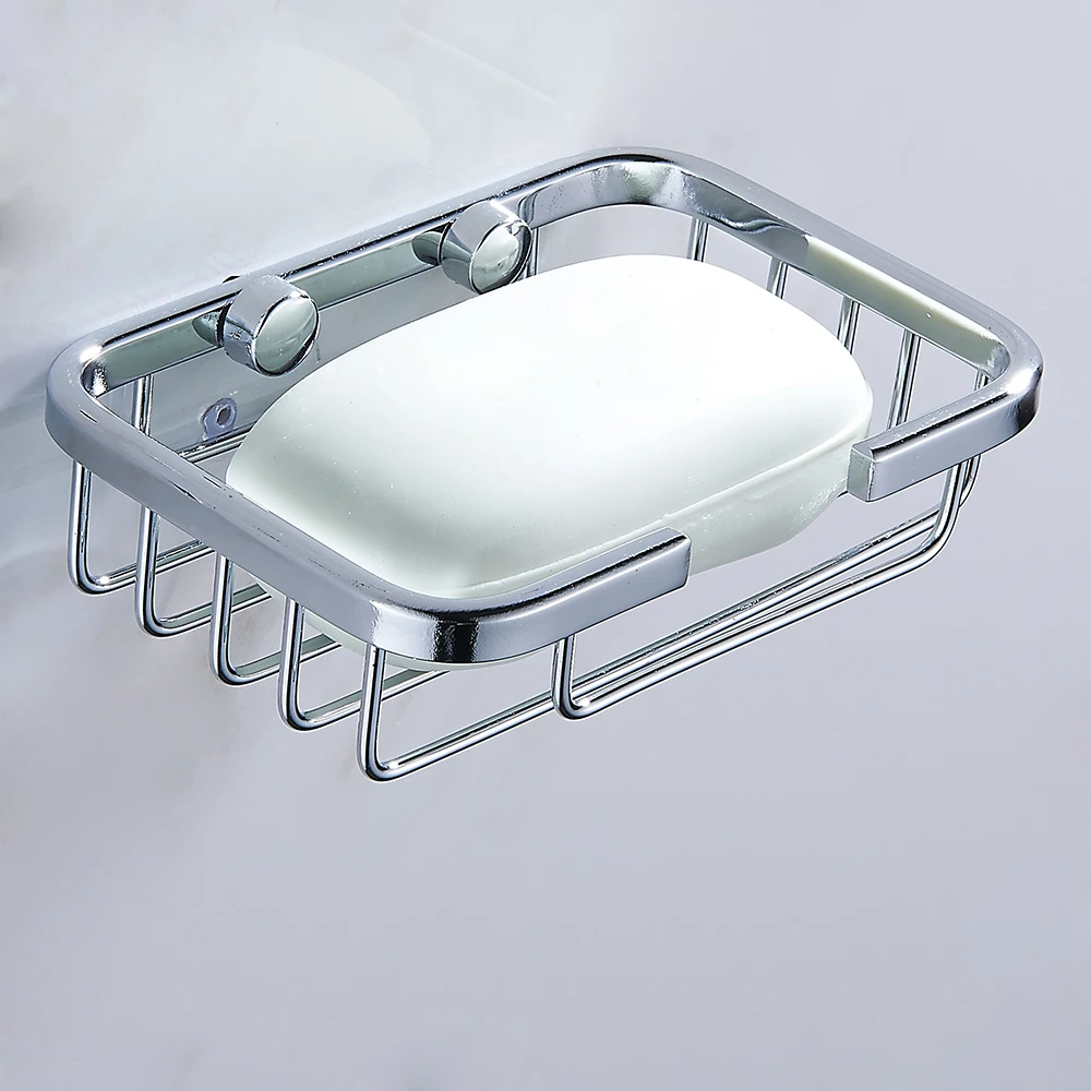 

EVERSO 1pcs Stainless Steel Wall Mounted Shower Soap Holder Bathroom Storage Box Container Soap Dish Basket Tray Rack