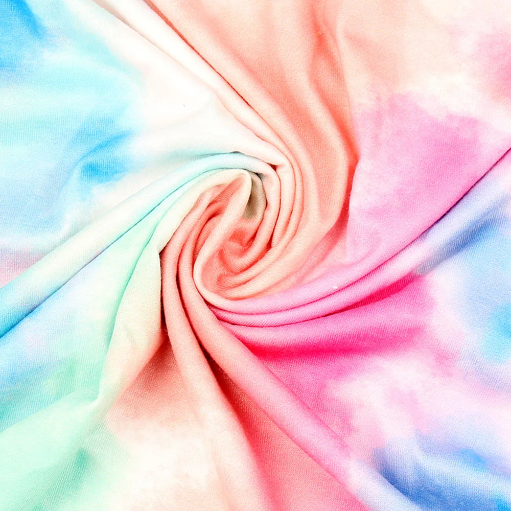 

SEBOWEL Female Fashion Summer Loose Tie-Dye Printed T-shirts Tees for Woman's Plus Size Casual Colorful Top Tshirt Size S-5XL